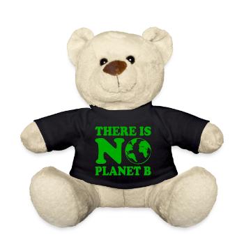 There is no planet b - Teddy Bear - black - Front