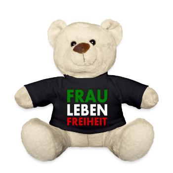 Frau leben freiheit - Teddy - Schwarz - Vorne