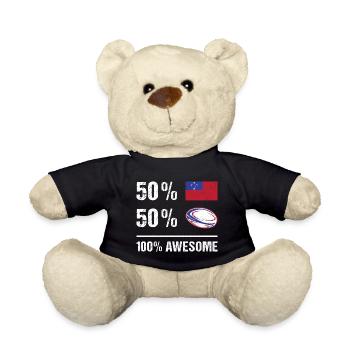 50% Samoa 50% Rugby 100% Super Samoa Rugby - Nounours - noir - Devant
