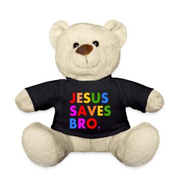 Jesus saves bro - Nounours - noir - Devant