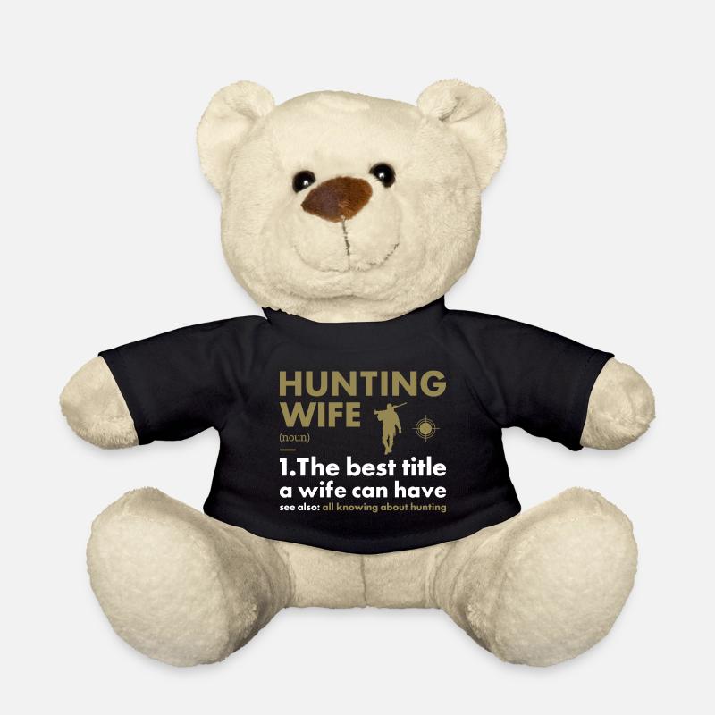 Hunter Wife Definition Hunting - Teddy Bear - black