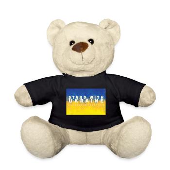 Stand with Ukraine - Teddy - Schwarz - Vorne
