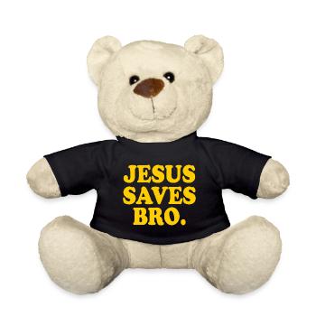 Jesus saves bro - Nounours - noir - Devant
