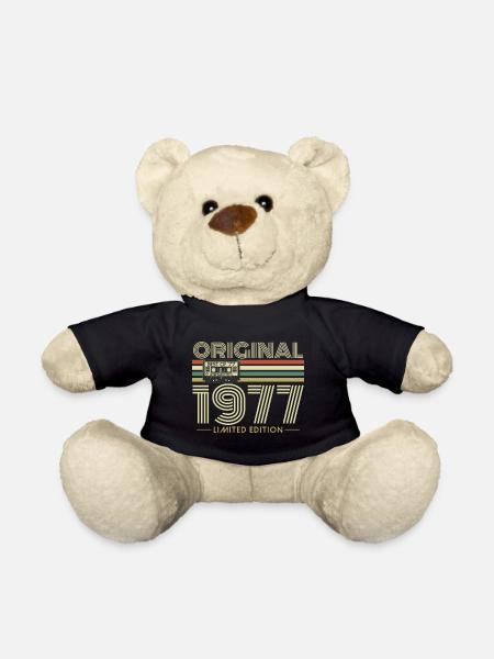 Original 1977 Vintage Vintage Birthday Retro - Teddy Bear - black
