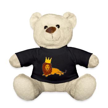 Lion avec Roi Couronne Majestueux - Nounours - noir - Devant