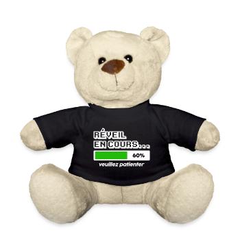 Réveil en cours, veuillez patienter - Nounours - noir - Devant