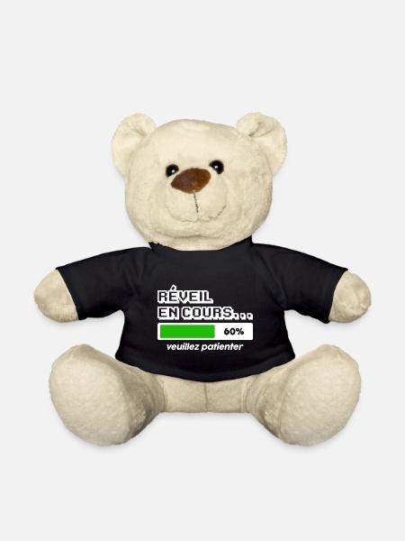 Réveil en cours, veuillez patienter - Nounours - noir
