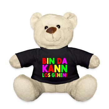 Bin da kann losgehen - Teddy - Schwarz - Vorne
