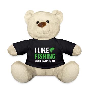 Pêcheur J’aime la pêche - Nounours - noir - Devant