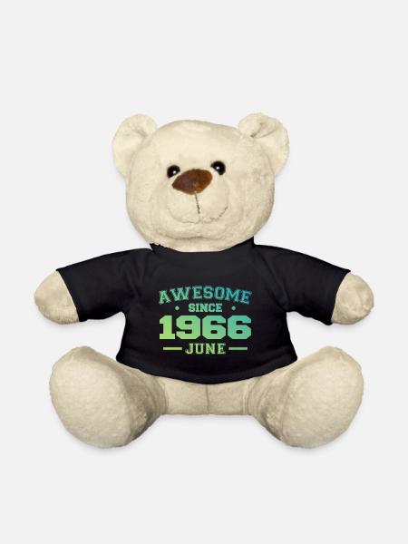 June 1966 Birthday Year 1966 June Gift 1966 - Teddy Bear - black