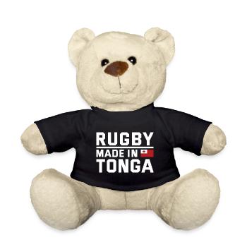 Rugby fabriqué à partir de Tonga Rugby - Nounours - noir - Devant