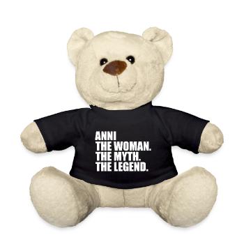 Woman Myth Legend Name Anni - Teddy Bear - black - Front