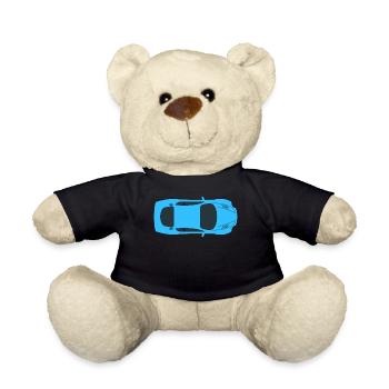 dragster racer automotive car racing car4 - Teddy Bear - black - Front