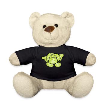 salad salad lettuce halloween vegetables vegetables27 - Teddy Bear - black - Front