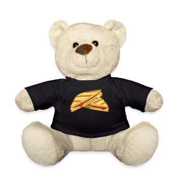 sandwich toast toaster breakfast breakfast23 - Teddy Bear - black - Front