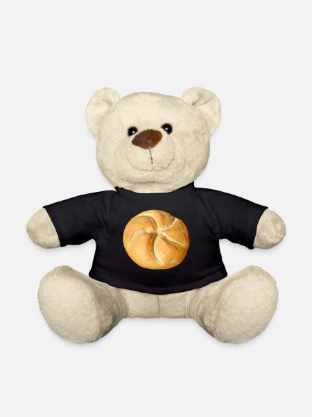 brot broetchen crossaint baecker baguette bread bu - Teddy - Schwarz
