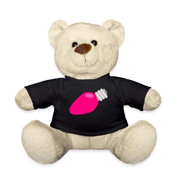 christmas winter reindeer santa claus ugly chr - Teddy Bear - black - Front