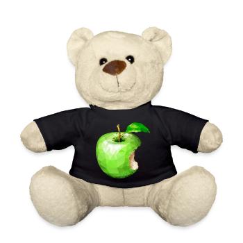 Apfel,Kunst,Obst - Teddy - Schwarz - Vorne