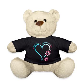 Mon coeur est tenu par les pattes d'un chien - Nounours - noir - Devant