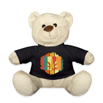 Herbe Jamaica couleurs cadeau feuille d'herbe motif chanvre - Nounours - noir - Devant