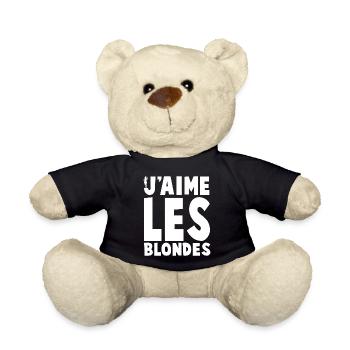 J'AIME LES BLONDES - Nounours - noir - Devant