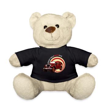 Pompiers ambulances métier rare cadeau - Nounours - noir - Devant