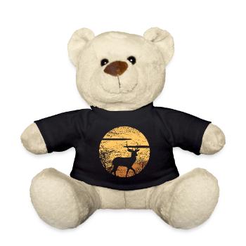 Deer. Roebuck. antler - Teddy Bear - black - Front