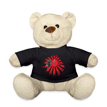 Samurai Flagge Sonne Krieger Kampf asiatisch - Teddy - Schwarz - Vorne