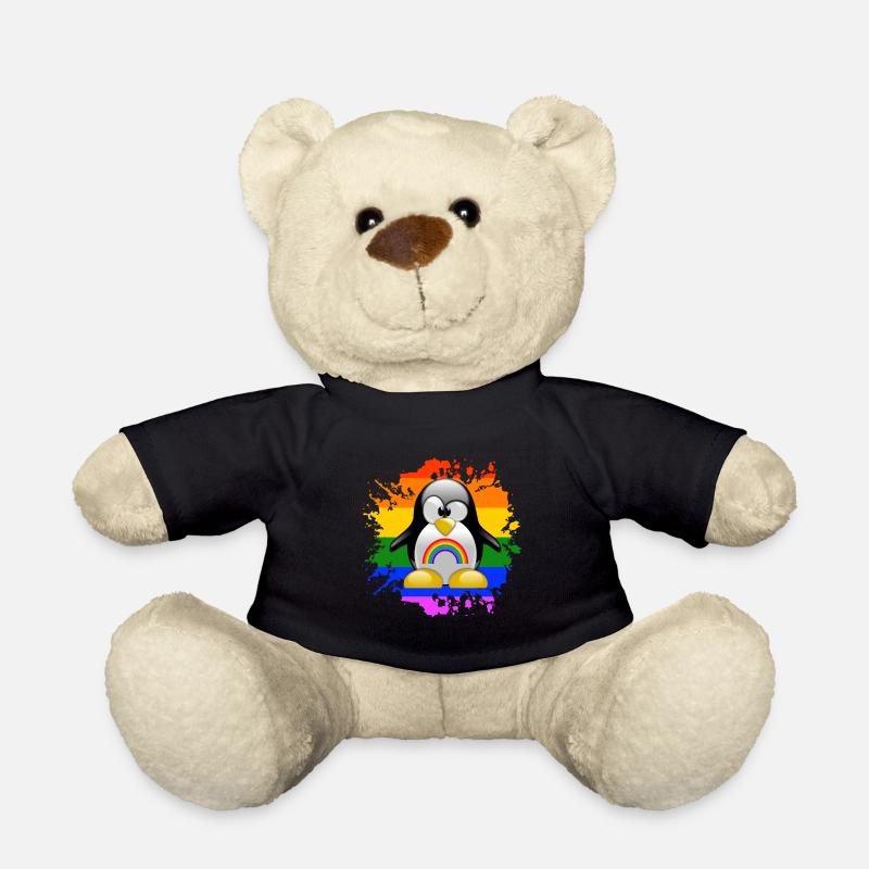 LGBT Pinguin Gay Pride CSD Regenbogen - Teddy - Schwarz
