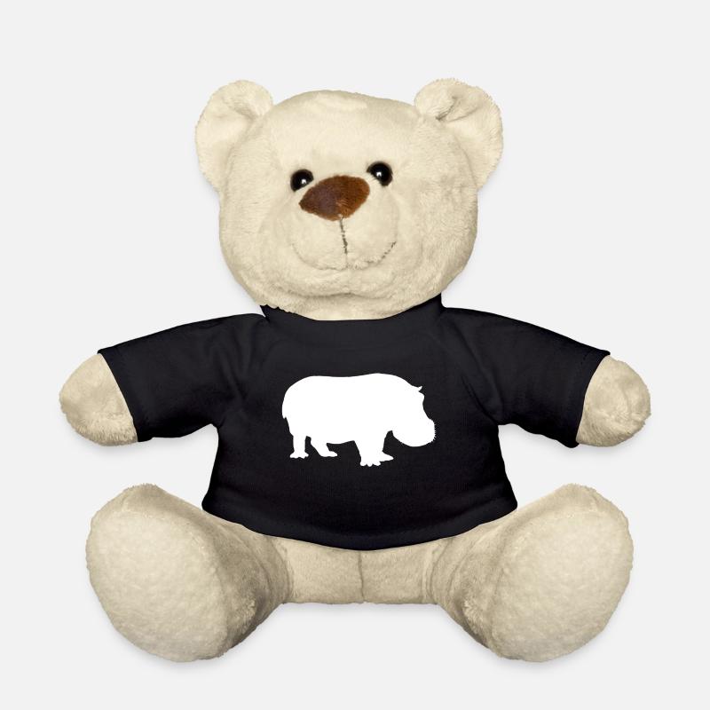 Hippo Hippopotamus hippo - Teddy Bear - black