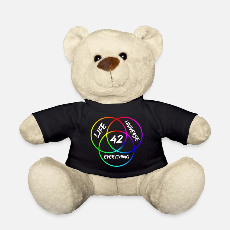 The Answer is 42 - Answer to everything & all questions - Teddy Bear - black