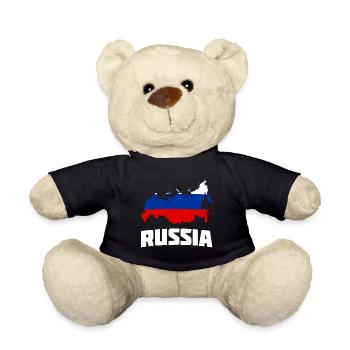 Russia Russia Map Map Country Gift - Teddy Bear - black - Front