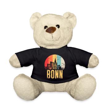 Bonn Skyline Silhouette 80er Retro Vintage - Teddy - Schwarz - Vorne
