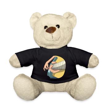Guitar Electric Guitar Gift - Teddy Bear - black - Front