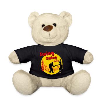 Couple dancing swing - Teddy Bear - black - Front