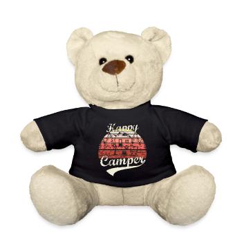 Happy Camper Road Trip Camping Feu de camp cadeau - Nounours - noir - Devant