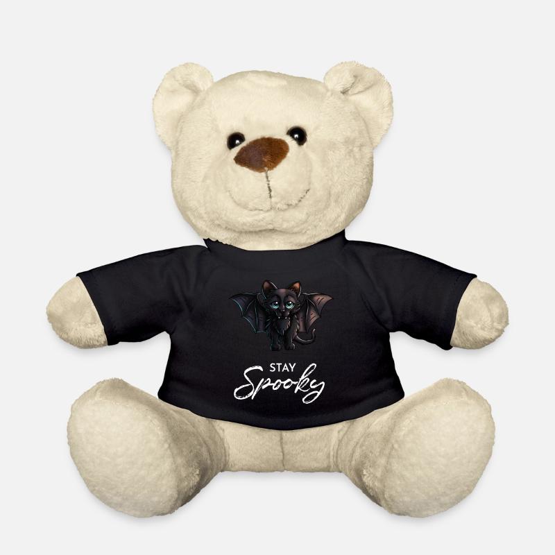 Restez Spooky Slogan Cute Vampire Black Bat Cat - Nounours - noir