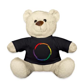 Circle symbol homosexuality LGBT - Teddy Bear - black - Front