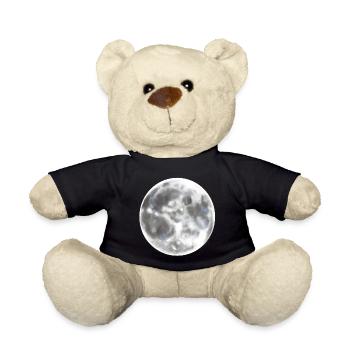 Full moon moon night - Teddy Bear - black - Front