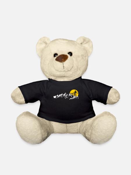 Fahrrad – Shirt Radsport Mountainbike Geschenk - Teddy - Schwarz