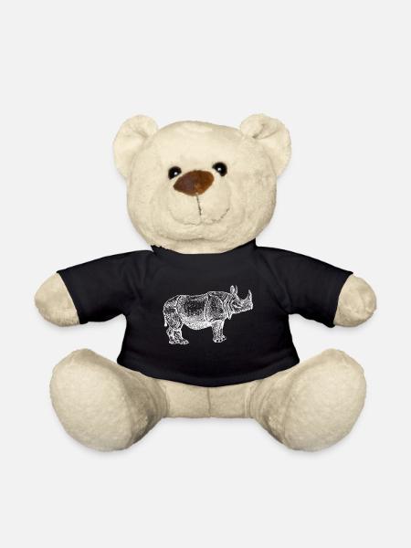 Rhinoceros - Teddy Bear - black