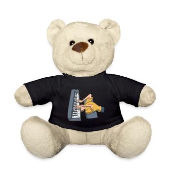 Piano Klavier Spieler Musiker Pianist von unten - Teddy - Schwarz - Vorne