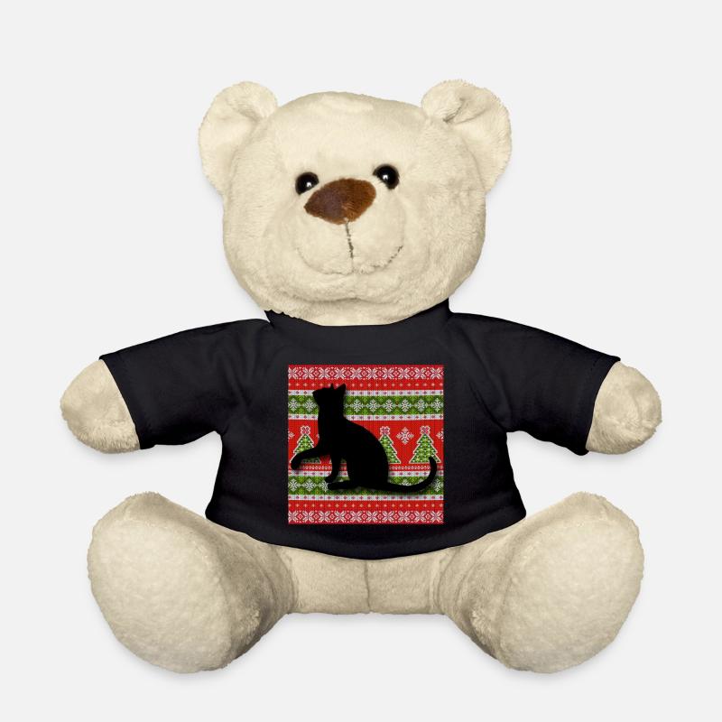 Weihnachten Katzen Katzen Katzen - Teddy - Schwarz