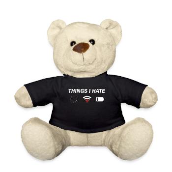 Programmer Computer Nerd Gamer Gift - Teddy Bear - black - Front