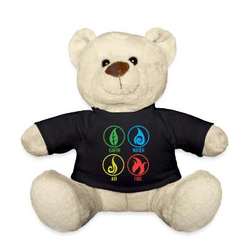 Earth water air fire - Teddy Bear - black - Front