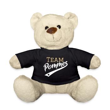 Team Pommes | Édition Gold | Les frites sont cool - Nounours - noir - Devant