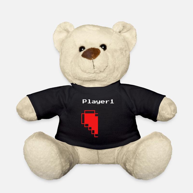 Player 1 / Player 2 Gamer Gaming Partnerlook - Teddy - Schwarz
