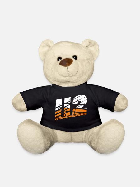 Jugendfeuerwehr I Notruf 112 I Kinderfeuerwehr - Teddy - Schwarz
