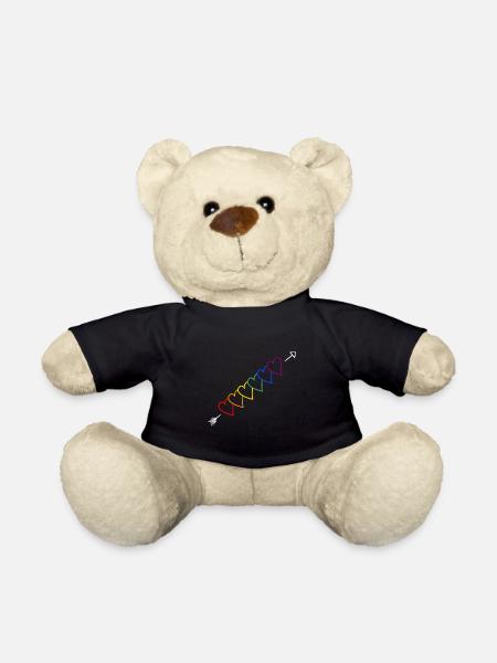 Pfeil Regenbogen LGBT - Teddy - Schwarz