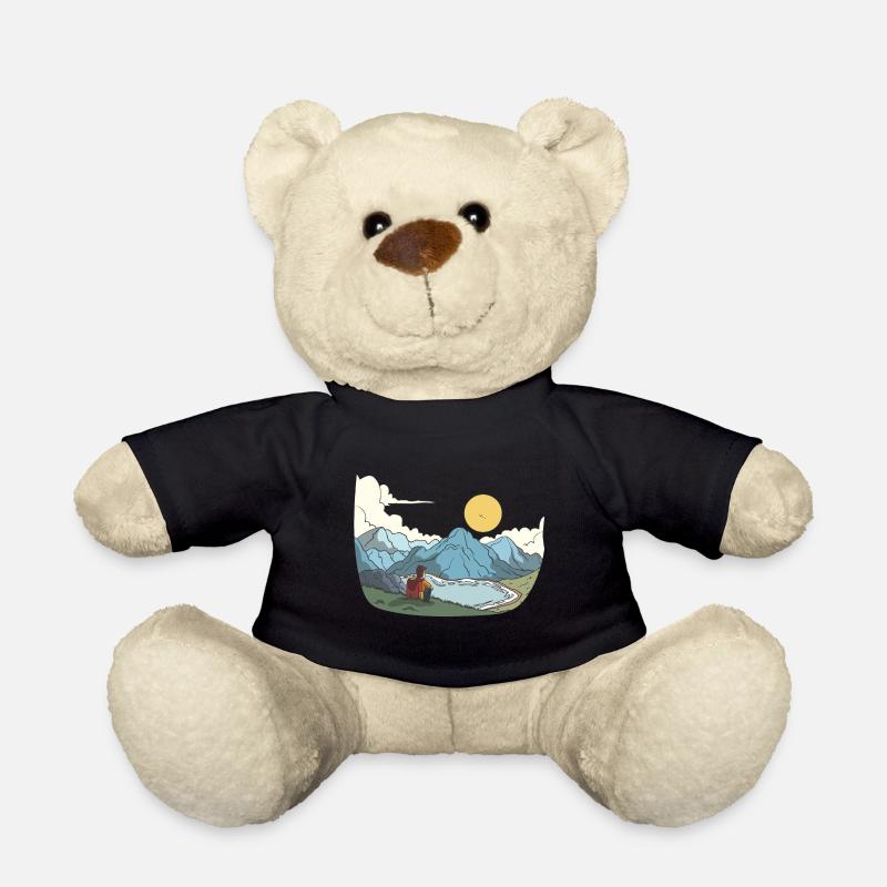Vue sur montagnes, lacs et sommets - Nounours - noir